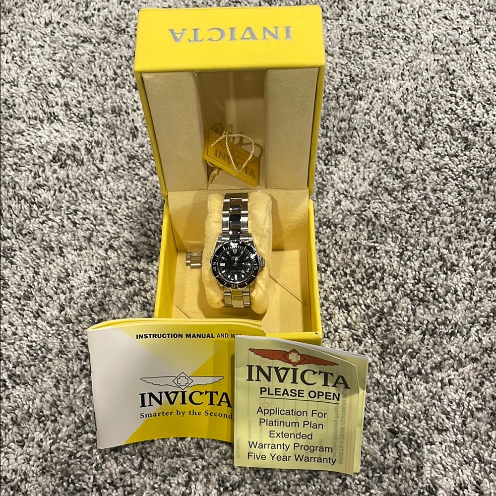 Invicta Silver and Black Watch